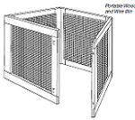 Portable Wood and Wire Composting Bin
