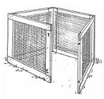 Wood and Wire Compost Bin
