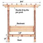 Garden arbor bench